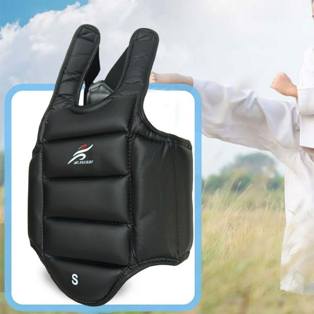 Taekwondo And Karate Chest Guard For Stitching Impact-resistant Wide Taekwondo Karate Practitioners Protector Protection Martial Arts Red Blue Black S