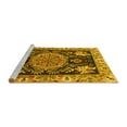 thumbnail image 2 of Ahgly Company Machine Washable Indoor Square Medallion Yellow Traditional Area Rugs, 6' Square, 2 of 4