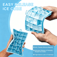 thumbnail image 2 of Axidou Ice Trays for Freezer, 3 Pack, Silicone Ice Cube Trays with Lids, BPA Free, Blue Yellow Pink, 2 of 6