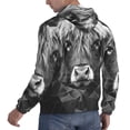 thumbnail image 6 of Haiem Geometric Bull Design Patterned Men's Hoodie with Kangaroo Pocket - Ideal Pullover Sweatshirt for Daily Wear, Travel, and Home-Large, 6 of 7