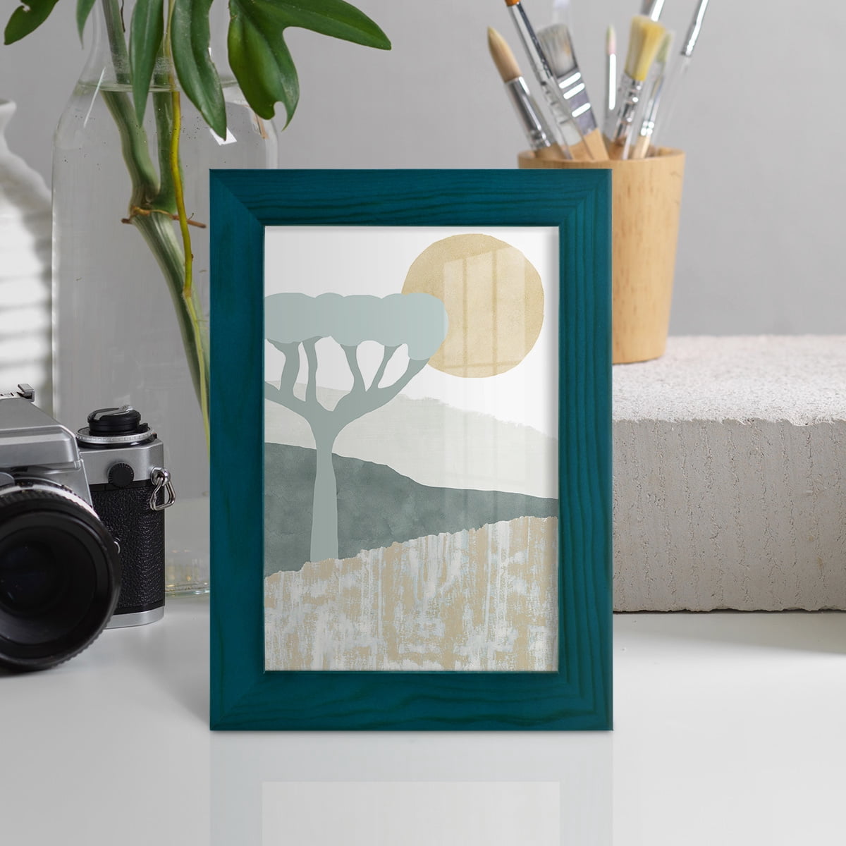 Ennerdale III - Framed Print w/glass - Ocean Blue