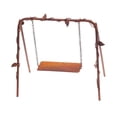 thumbnail image 5 of Almencla Dollhouse Miniature Swing Mini Garden Furniture Accessory Miniature Decoration 1: 12 Fairy Garden Toy Simulation Porch Swing, 5 of 8