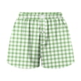 thumbnail image 5 of Y2k Plaid Shorts Baggy Boxer Shorts for Women Elastic Waist Casual Loungewear Bottom Gingham Pajama Shorts Sleepwear, 5 of 5