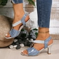 thumbnail image 6 of Mepaouo Women's Low Kitten Heels T Strap Platform Sandals Open Toe Dress Wedding Prom Pumps, 6 of 8