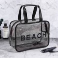 thumbnail image 5 of Neceser Maquillaje Cosmético Bolsa Transparente Portátil Impermeable Transparente Viaje Gran Almacenamiento Negro，M, 5 of 5