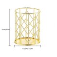 thumbnail image 2 of Soporte para bolígrafos y lápices, malla metálica, de alambre, dorado, para escritorio y oficina, 2 of 7