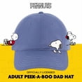 thumbnail image 2 of Gorra de béisbol Concept One Peanuts Snoopy Peek-a-Boo Blue, 2 of 6