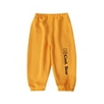 thumbnail image 2 of NAISIBABY Boys Girls Sweatpants, Cute Elastic Waist Solid Kids Fall And Winter Pants Yellow 2T, 2 of 6