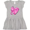 thumbnail image 3 of Inktastic Breast Cancer Awareness- Pink Ribbon Around Heart Girls Toddler Dress, 3 of 5