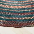 thumbnail image 3 of SAFAVIEH Braided Leilah Abstract Cotton Reversible Area Rug, Blue/Green, 6' x 9' Oval, 3 of 3
