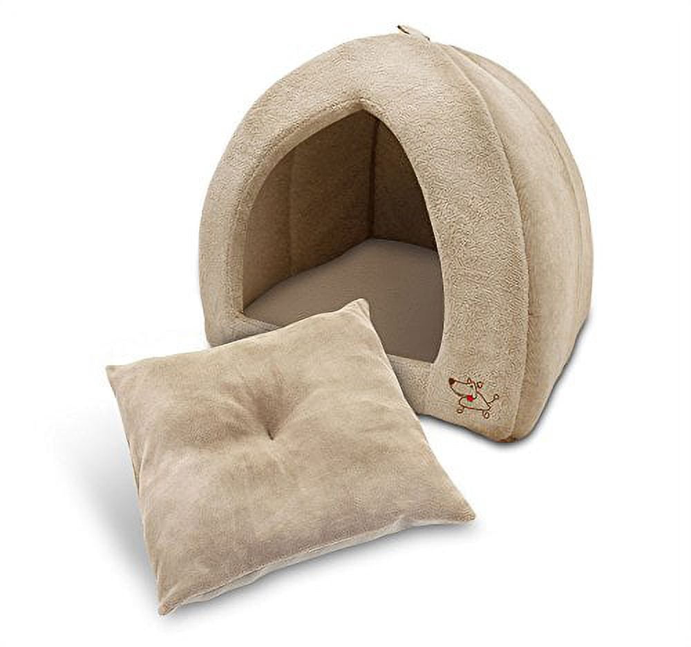 Pet Tent-Soft Bed for Dog and Cat by Best Pet Supplies - Tan, 18" x 18" x H:16"
