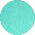 thumbnail image 1 of Ahgly Company Indoor Round Abstract Turquoise Blue Contemporary Area Rugs, 4' Round, 1 of 4