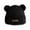 Black, variant on Women's Cute Bear Pattern Knit Hat Solid Color Fashion Winter Hats for Women Outdoor Warm Plush Fluffy Big Size Knitted Cap for Daily Use White,One Size