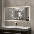 thumbnail image 4 of GVN 48*24 inch Bathroom Vanity Mirror with Led Lights and Anti-Fog, Wall Mirror for Horizontal, Bathroom, Bedroom, Living Room, Silver, 4 of 9