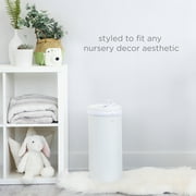 Ubbi Stainless Steel Diaper Pail, Odor Locking, No Special Bag Required, Award-Winning, Registry Must-Have, White