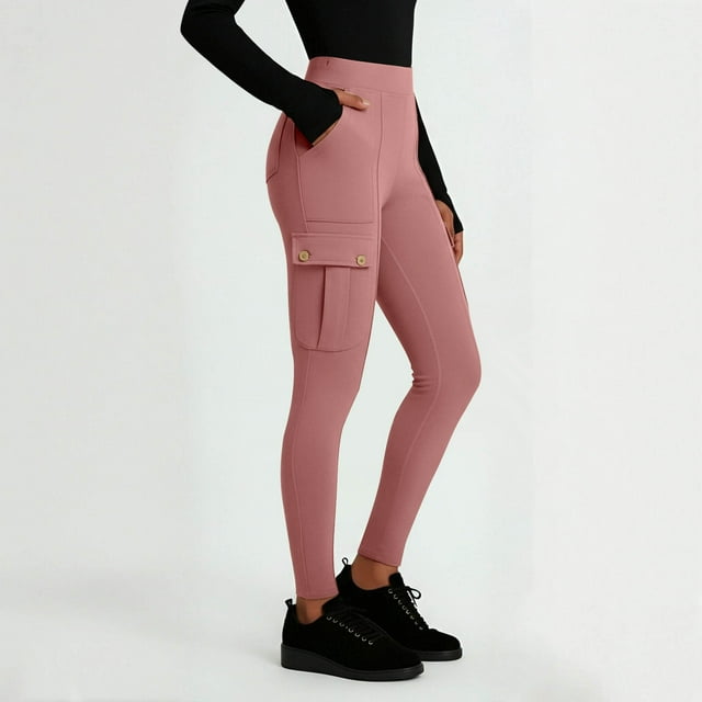 TaTaai Women's High Waisted Yoga Pants with Five Pockets Elastic Waistband Long Pants Non See Through Tummy Control Athletic Gym Workout Running Casual Lounge Gift