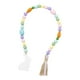 thumbnail image 1 of Guirnalda de cuentas de madera de Pascua con borlas, adornos rústicos de primavera con cuentas de granja Estilo Zanahoria, 1 of 8
