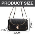 thumbnail image 2 of Bolso bandolera para mujer con bandolera ajustable Bolso bandolera de piel sintética negro, 2 of 5