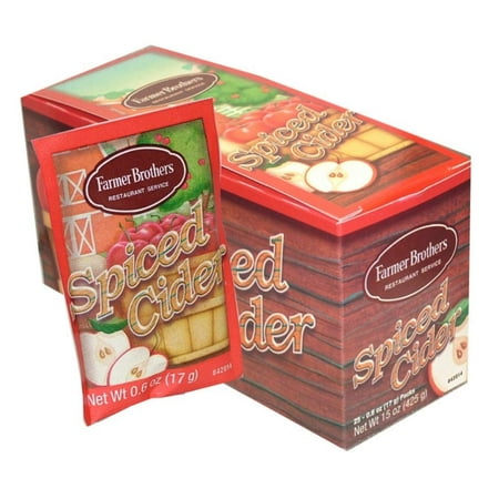 Farmer Brothers Instant Apple Spiced Cider Packets 25 Packets Per Box
