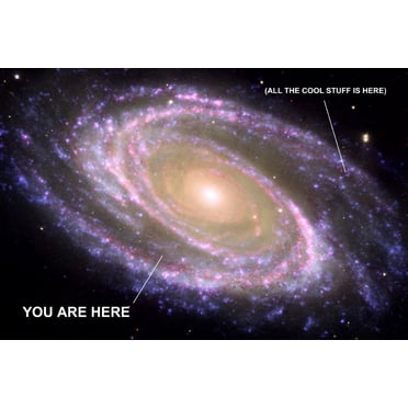 You Are Here Galaxy Photo Poster Cool Stuff Is Here 16in x 24in Poster Square Adults Best Posters