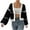Black, variant on AherBiu Cropped Cardigan for Women Trendy Chunky Knit Open Front Sweaters 2024 Fall Casual Cardigans