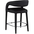 thumbnail image 5 of Meridian Furniture Sylvester Black Vegan Leather Stool, 5 of 8