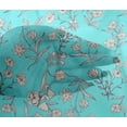 thumbnail image 4 of oneOone Viscose Chiffon Aqua Blue Fabric Leaves & Floral Artistic Diy Clothing Quilting Fabric Print Fabric By Yard 42 Inch Wide, 4 of 4