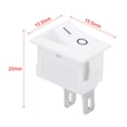 thumbnail image 3 of 5PCS  125V/6A 250V/3A SPST 2Terminal 2Position On/Off Boat Rocker Switch White, 3 of 4