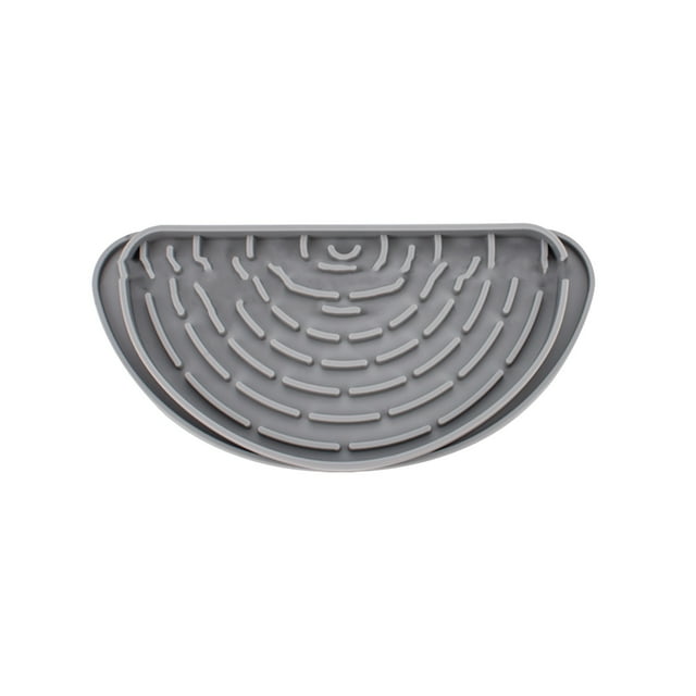 Refrigerator Drip Catcher Tray, Non-Slip Water Dispenser Pan for Ice Build-Up Splash Protection, Cuttable Fridge Spill Pad Easy Clean Large Capacity, Gray