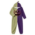 thumbnail image 6 of Halloween Onesie Adult Pumpkin Hooded Pajamas for Women Men, Flannel Long Sleeve Loose Fit Jumpsuit, Warm Casual Loungewear for Fall Winter Home Wear, 6 of 6