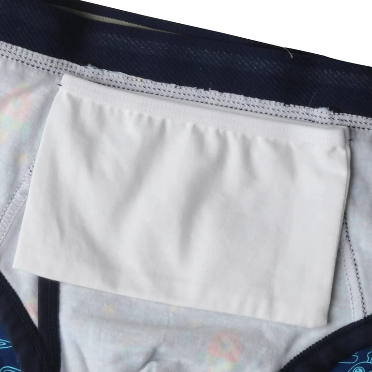 My Private Pocket Boys Underwear with Inner Pouch, Soft Cotton Briefs,  Incontinence and Potty Training, Space, Medium (Pack of 3)