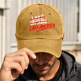 thumbnail image 5 of Vintage Dad Hat for Men and Women,"Lake America" Washed Cotton Adjustable Baseball Cap, Unisex Curved Brim Casual Hat for Travel and Daily Wear, 5 of 7