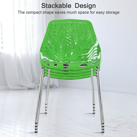 chairs costway armless stackable birch sapling accent chair dining side