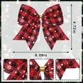 thumbnail image 2 of Dalrosia 10PCS Christmas Bows for Wreath, Xmas Wreath Bows Red Black Buffalo Plaid Bow Winter Holiday Burlap Craft Bow Xmas Farmhouse Tree Bows for Basket Christmas New Year Party Decorations, 2 of 4