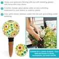 thumbnail image 3 of Sunnydaze Bright Blooms Round Mosaic Glass Plant Watering Bulb with Clay Watering Spike, 3 of 9
