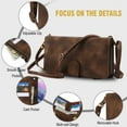 thumbnail image 2 of Allytechgroup Premium Wallet Phone Case for Samsung Galaxy A71 5G, Zipper Pocket Kickstand Crossbody Shoulder Strap Hand Wrist RFID Blocking Shockproof Protective Case for Women Men, Brown, 2 of 6