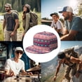 thumbnail image 6 of Tribal Pattern Baseball Cap - Vintage Aesthetic, Adjustable Flat Brim Back Hat with Earthy Tone, 6 of 6
