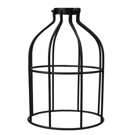Masteelf  Chandelier Ceiling Fan Lamp Cage Hanging Light Covers Lampshades for Table Black