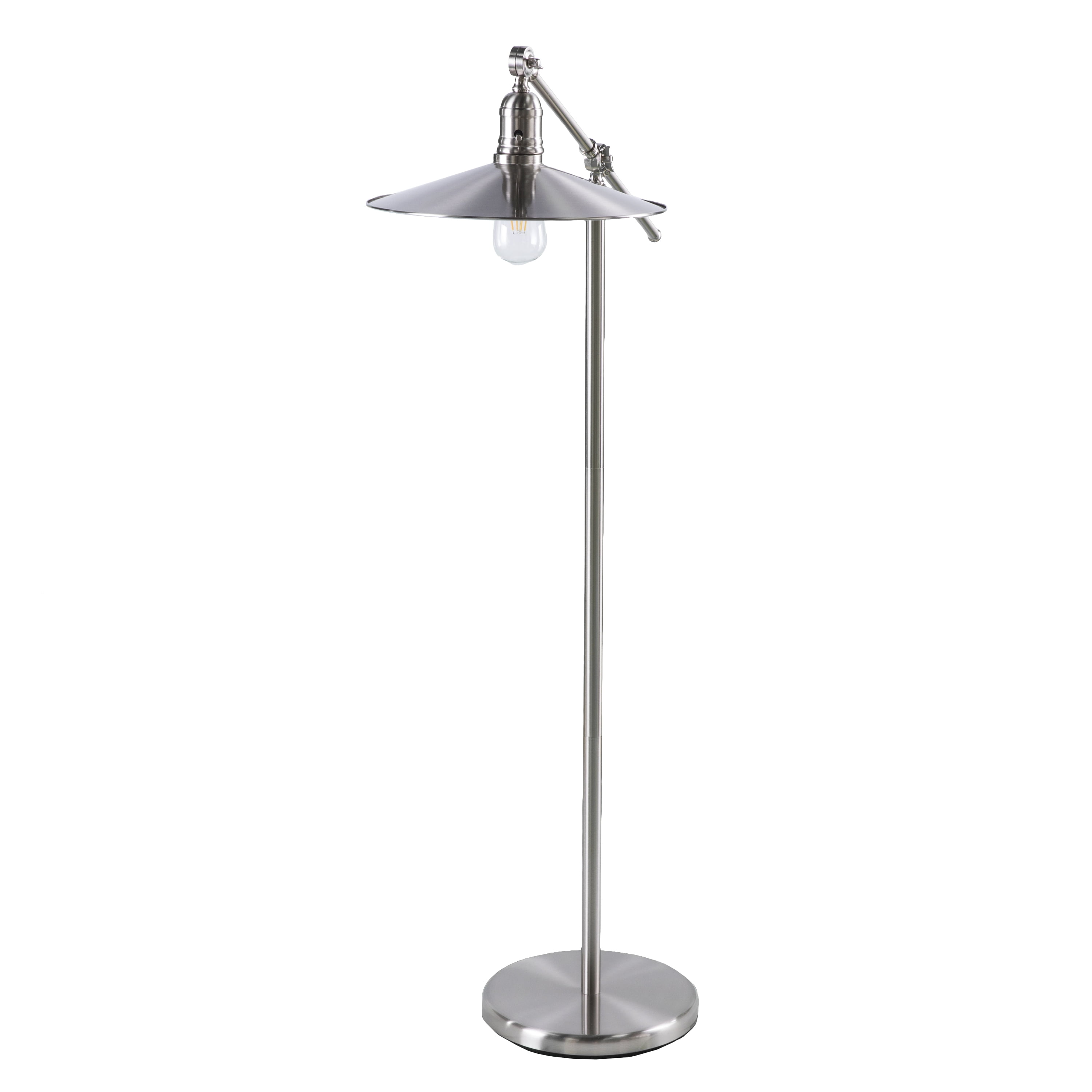 Makrim Floor Lamp, Contemporary Style, Brushed Nickel