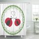 thumbnail image 1 of ABPHQTO Moderno lindo elegante Girly Ladybugs en el amor bonita cortina de ducha romántica 160x180 cm, 1 of 1