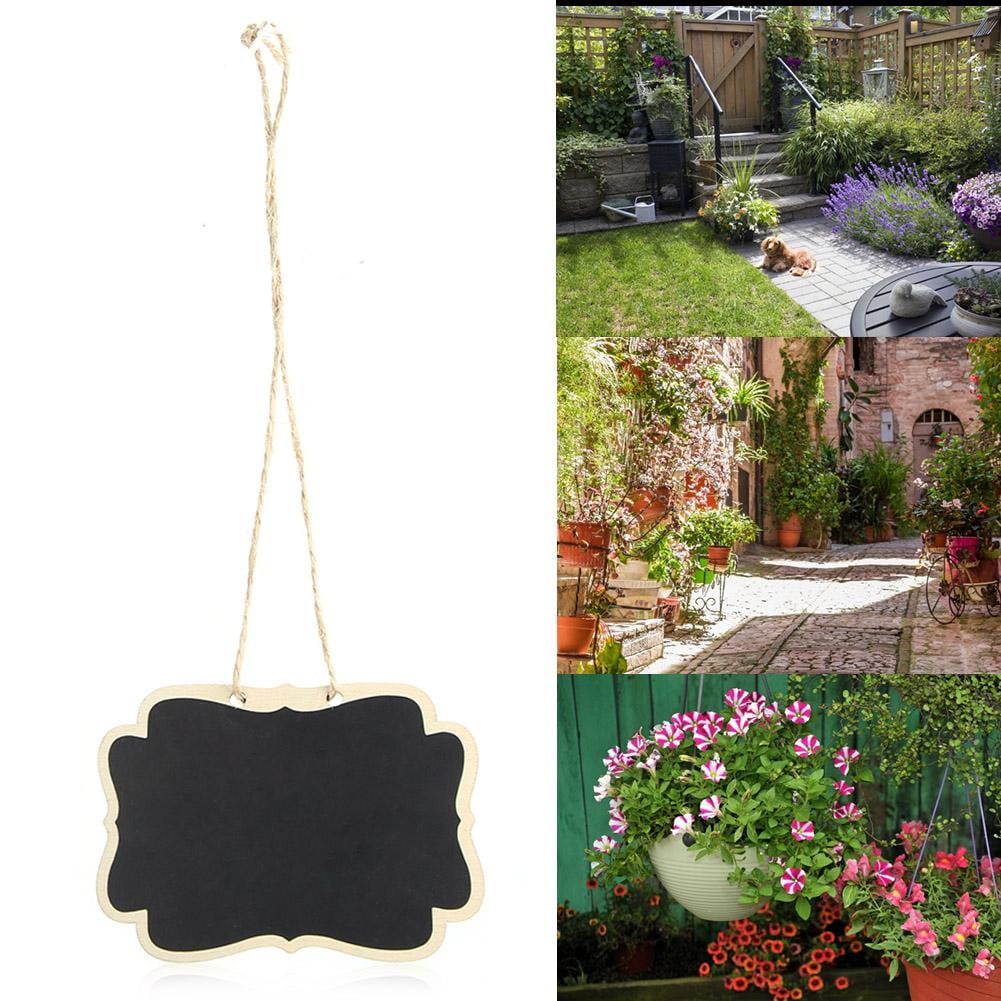 OTVIAP Plant Blackboard,20Pcs Hanging Mini Blackboard Garden Courtyard