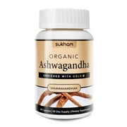 Sukham Ashwagandha Capsules | Antioxidant, Anxiety & Stress Relief - 60 Capsules | Withania somnifera For General Wellness | 21 Natural Ingredients