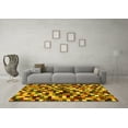 thumbnail image 3 of Ahgly Company Machine Washable Indoor Rectangle Abstract Yellow Contemporary Area Rugs, 8' x 10', 3 of 4