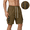 Brown, variant on Men's Techwear Cargo Shorts Tactical Streetwear Summer Casual Shorts with Elastic Waist Drawstring and Buckle Pockets