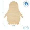 thumbnail image 5 of Penguin Cutouts, 18-inch x 14-1/4-inch Pack of 6 Unfinished Animal Wooden Cutouts for Crafting & Party Decor, by Woodpeckers, 5 of 7