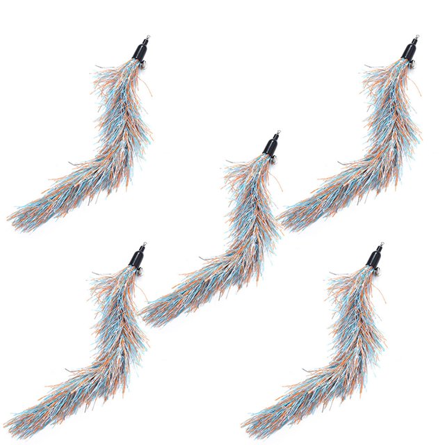Cat Wand Attachments Interactive 5PCS Cat Toy Replacements Pets Teaser Refills