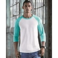 thumbnail image 1 of JERZEES Premium Blend Ringspun Three-Quarter Sleeve Raglan Baseball T-Shirt Size up to 3XL, 1 of 1