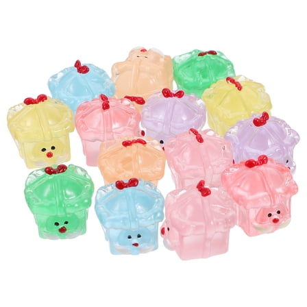 Milisten 14Pcs Small Assorted Color Resin Santa Figurines for Collectible Winter Village and Party Favors