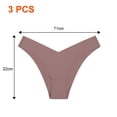 thumbnail image 2 of 3-piece set Women's Panties Women's cotton Traceless ice Silk Panties Women's V-shaped Waist edge, 2 of 5