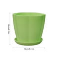 thumbnail image 3 of Eolstice Flower Shaped Plant Pots with Saucer, Petal Design Decorative Lightweight Planter, Drainage Hole for Indoor Outdoor Succulents Herbs, 3 of 6